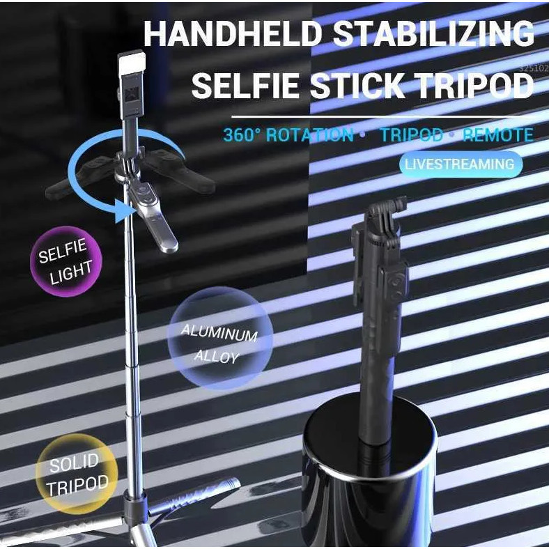 Domura Tongsi สมาร์ทโฟน Selfie Stick Stabilizer ขาตั้งกล้องระยะไกล Bluetooth - K28