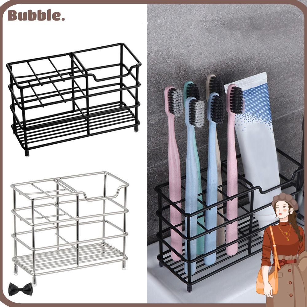 Bubble ชั้นวางแปรงสีฟัน เครื่องสําอาง จัดระเบียบ สเตนเลส ประหยัดพื้นที่ ครัว จัดระเบียบ