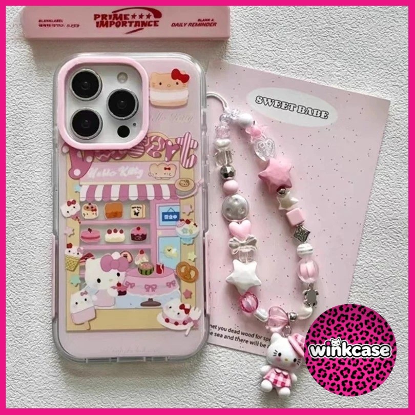 case for Iphone 17 16 15 14 13 12 11 Pro Max X/Xs Max 7 8 Plus เคสโทรศัพท์การ์ตูนน่ารักรถรับประทานอาหารKT CatPattern