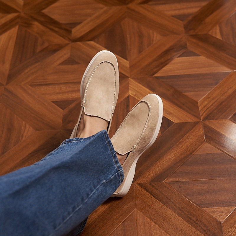 Cvc ((จัดส่ง 24 ชั่วโมงพร้อมสต็อก) ข้ามพรมแดนอังกฤษLoafers Retro Casual Loaferผู้ชายLoafersแบนสบายๆข