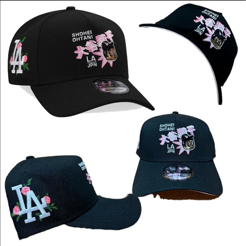 New Era Los Angeles Dodgers 9forty A-FRAME สีดําขลิบสีชมพู