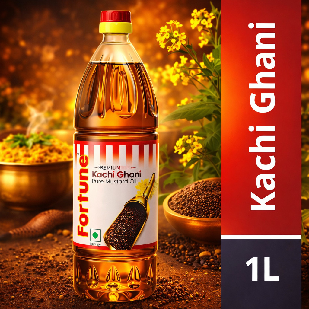FORTUNE PURE MUSTARD OIL  500 มล , 1 ลิตร น้ำมันมัสตาร์ด ( ตรา ฟอร์จูน  )