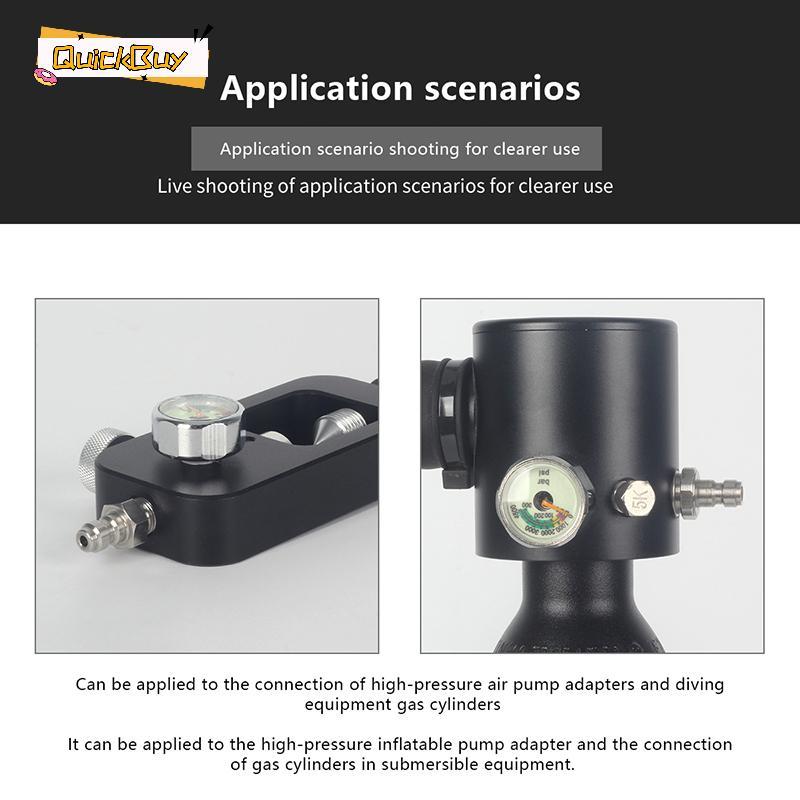 QuickBuy>ขั้วต่อชาย 8 มม.ชายเกลียว Qui Connect Valve PCP บรรจุพร้อมวาล์ว M10x1 1/8NPT 1/8BSPP สําหรั