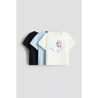 H&M(เอชแอนด์เอ็ม) ชุดเสื้อยืดเจอร์ซีย์พิมพ์ลาย 3 ชิ้น เด็กหญิง 0937175_20