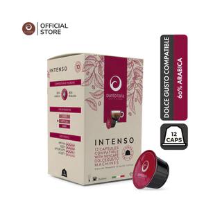 กาแฟแคปซูล INTENSO อาราบิก้า 60% สำหรับเครื่องDOLCE GUSTO® (12 แคปซูล) (PUNTO ITALIA ESPRESSO BRAND)
