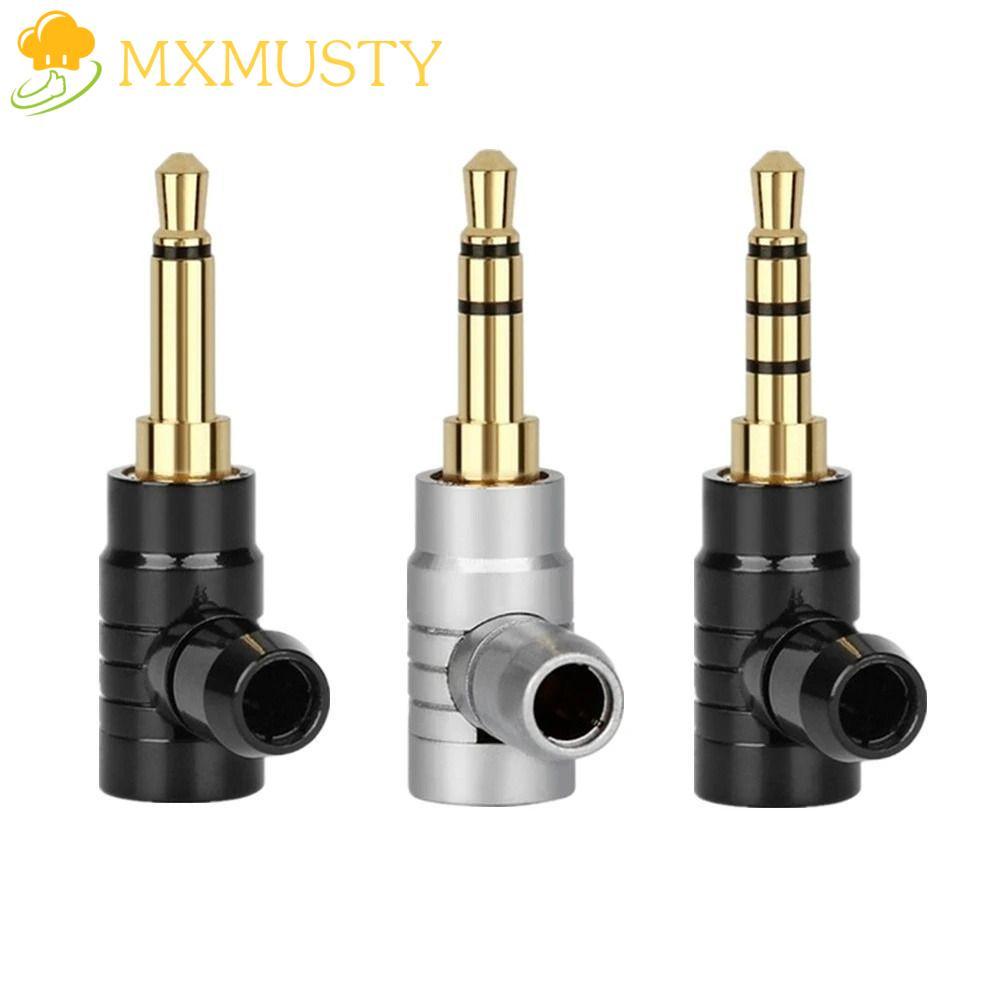 MXMUSTY ปลั๊กแจ็ค 3.5 มม. 4 มม.หาง-รูทนทานAUX Converterปลั๊กหูฟังConector Monoปลั๊กแจ็คสายไฟLประเภทข
