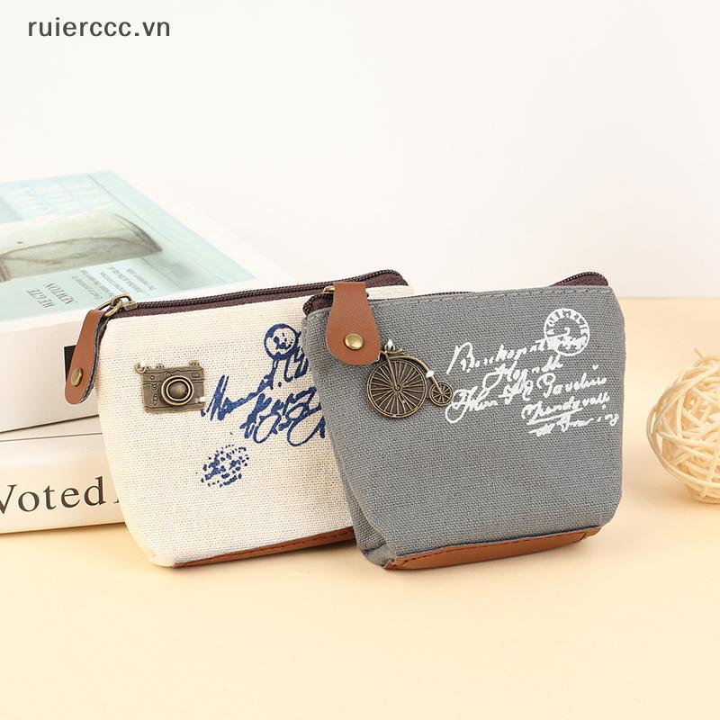 Ruiercc Fashion Womens Lady Kid Coin Wallet Lady Small Mini Coin Pouch Zipper Money Key Headphone Li