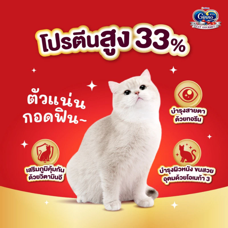 อาหารเม็ดแมว Ginno กินโนะ 1.3-1.4 Kg thumbnail 3
