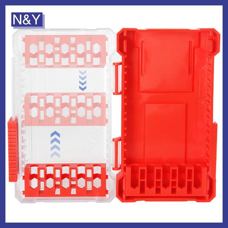 N&Y เจาะ Bit Storage Case แบบพกพา 6.35 มม.Hex เจาะ Bit Case 5 ขนาดกันน้ํา PVC ที่ถอดออกได้ผู้ถือ Han