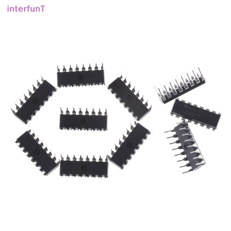 [InterfunT] 10 ชิ้น CD4017BE 4017 CD4017 Decade Counter Divider IC