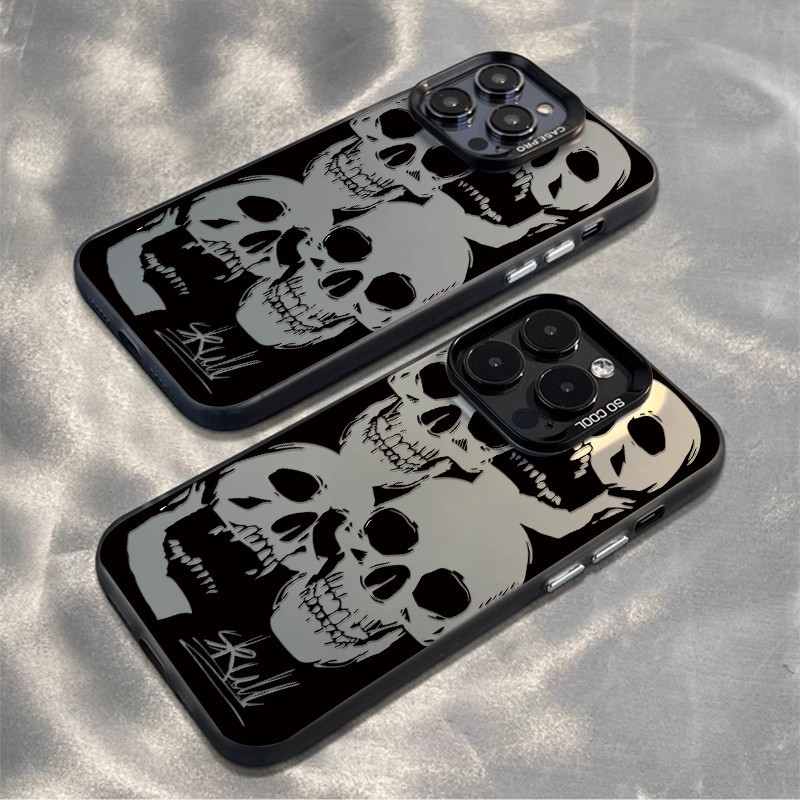 เคส OPPO หลายเส้นกระโหลกสไตล์สําหรับ realme F19 A36 A38 A57 A58 A16 A17 A60 A77 C11 C15 C30 C53