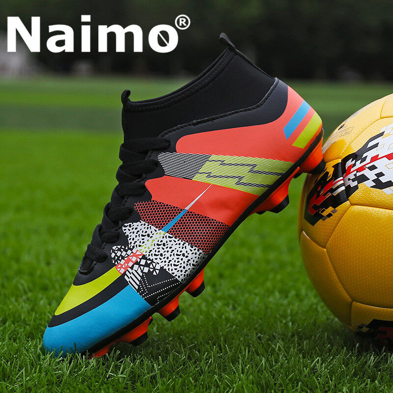 Naimo Boys' Football Shoes High Neck Futsal Shoes for Kids Men Soccer Shoes Kids Football Shoes Boot