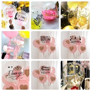 (ร้านไทย) สติ๊กเกอร์อักษร ติดลูกโป่ง HAPPYBIRTHDAY, ILOVEYOU, ANNIVERSARY (SKA)