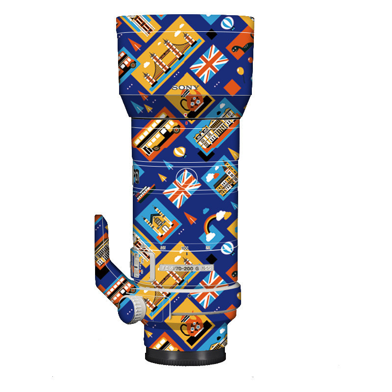 เหมาะสําหรับ Sony FE70-200F4 ฟิล์มป้องกันเลนส์ 70-200 สติกเกอร์เลนส์การ์ตูนสไตล์จีน