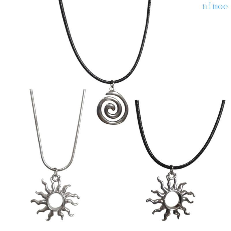Nio Fashion Niche Sun Star Swirl Pendant Collarbone Chain Temperament Necklace