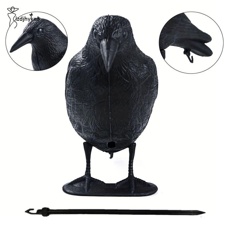 [lzdjhyke3] Crow เครื่องประดับฮาโลวีน Crow ของขวัญไล่นกตกแต่ง Black Crow Crow ตุ๊กตาสําหรับ Party Pa