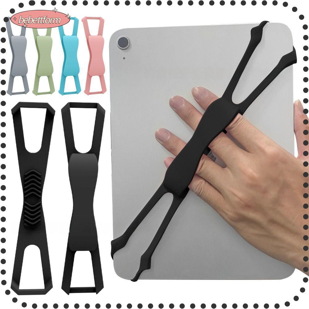 BEBETTKISS แท็บเล็ต Secure Hand Strap, ซิลิโคน Ergonomic eReader Holder, น้ําหนักเบา 6/7/8/10 นิ้ว Anti-Slip Anti-Fall Finger Grip สําหรับ Kindle/Kobo/Boox/ อ่านมือถือ