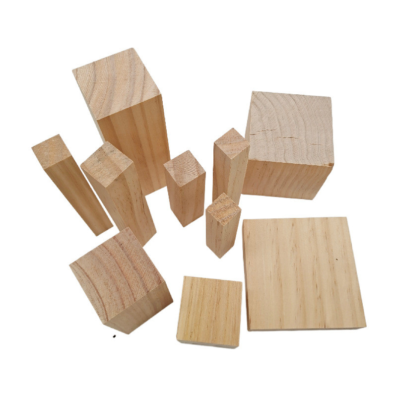 Cube ไม้ Cube Cube ไม้ขนาดเล็ก Cube ไม้เนื้อแข็ง Building Block diy Handmade ทําวัสดุการสอน Aids