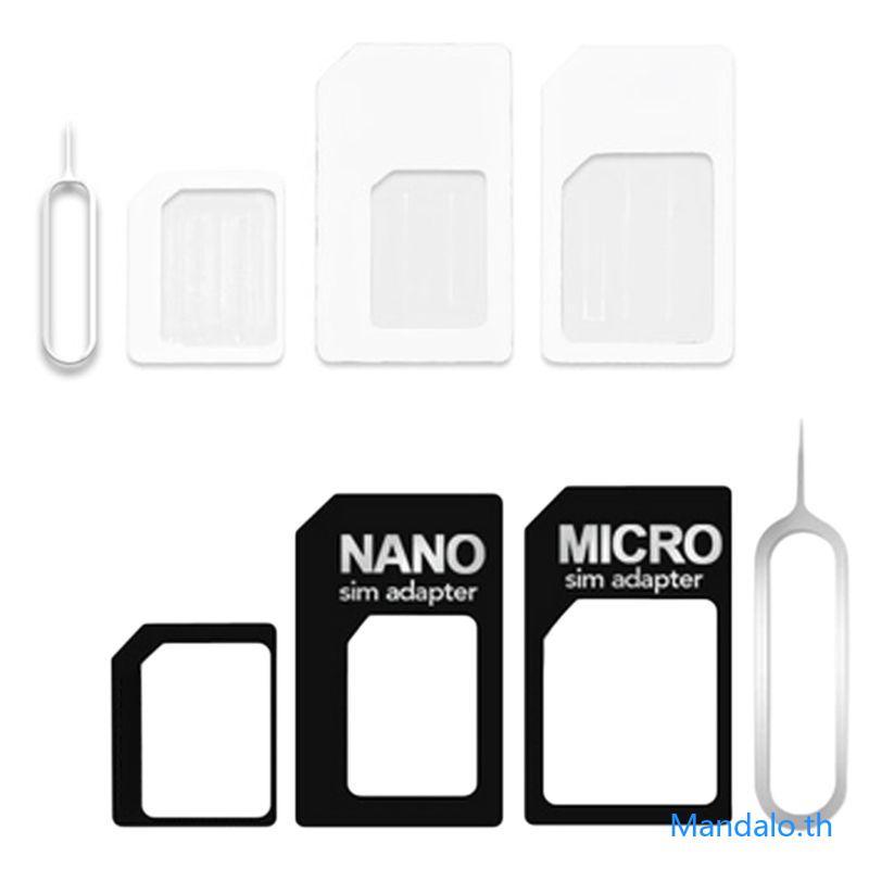 Mandalo.th Micro Standard SIM สําหรับซิมการ์ดนาโน Adpter Converter ชุดเครื่องมือเครื่องตัด