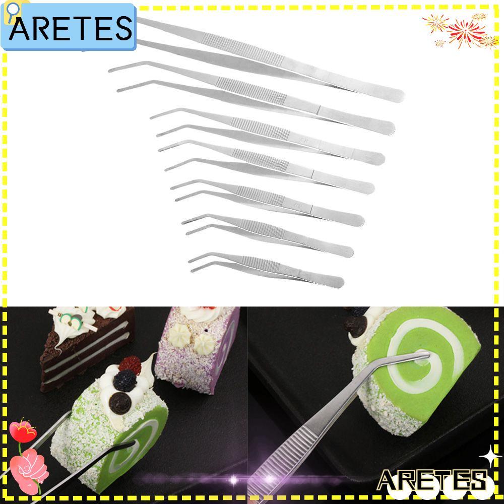 ARETS อาหาร Tweezer เครื่องมือครัวร้อนการนําเสนอการนําเสนอสแตนเลส