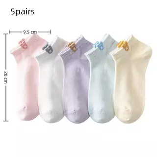 พร้อมส่ง : ถุงเท้า ข้อสั้น bunny mini 5 คู่ สวยน่ารัก สดใส ใส่ได้ทุกวัน เนื้อผ้านุ่ม แฟชั่น