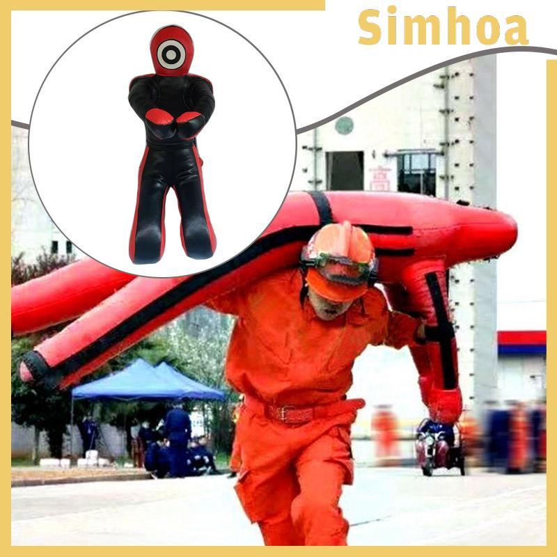 [SIMHOA] Grappling Wrestling Dummy Sturdy Black Red Practice Doll Wrestling Punch Bag