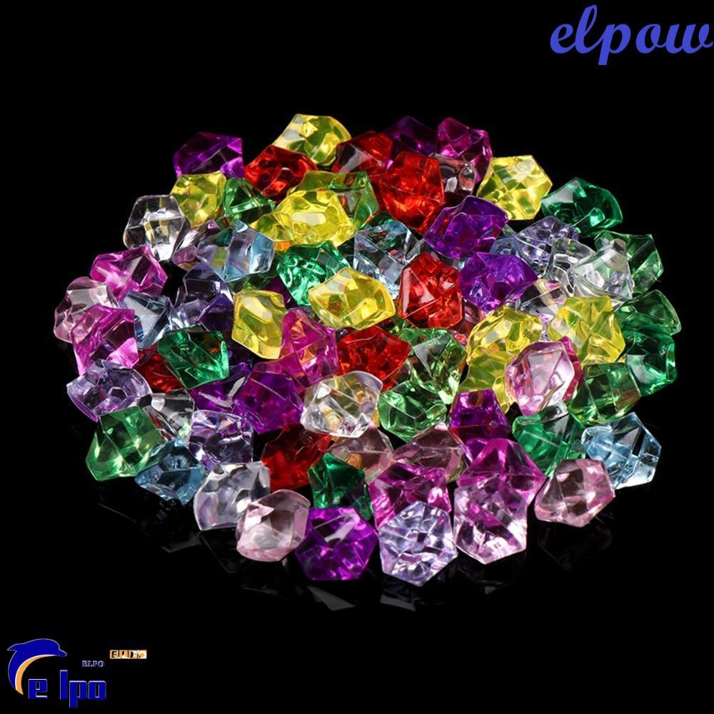 PIXELPOWER Pebbles อะคริลิคคริสตัลที่มีสีสันก้อนน้ําแข็งเครื่องประดับ DIY Craft Aquarium ภูมิทัศน์หินกรวด