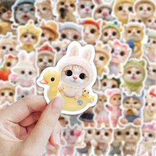 70สติกเกอร์สติกเกอร์ลูกแมวน่ารักการ์ตูนแมวสติกเกอร์การ์ตูนสัตว์กันน้ํา