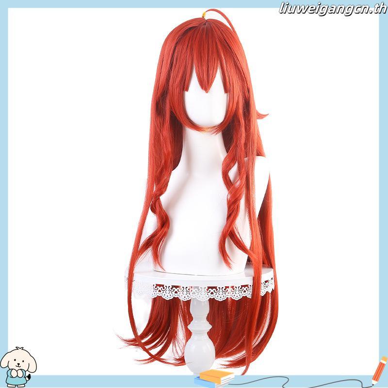 【Manmei】Honkai: Star Rail Himeko Cosplay Wig 66cm Long Red Curly Heat Resistant Synthetic Wigs
