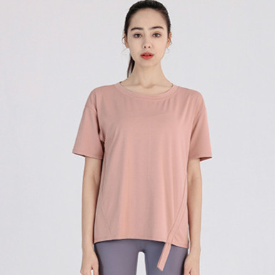 Yoga Clothes Spring and Summer Short Sleeve Quick Drying Clothes T-shirt Thin Fitness Clothes Mornin