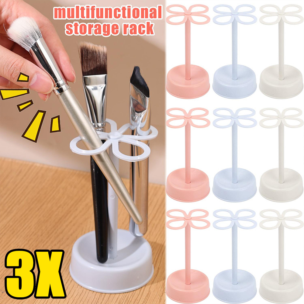 แปรงแต่งหน้าผู้ถือแปรงสีฟันเคาน์เตอร์ออแกไนเซอร์-ทําความสะอาดง่ายคราบทนวัสดุ หน้า ชั้นเก็บบ้าน