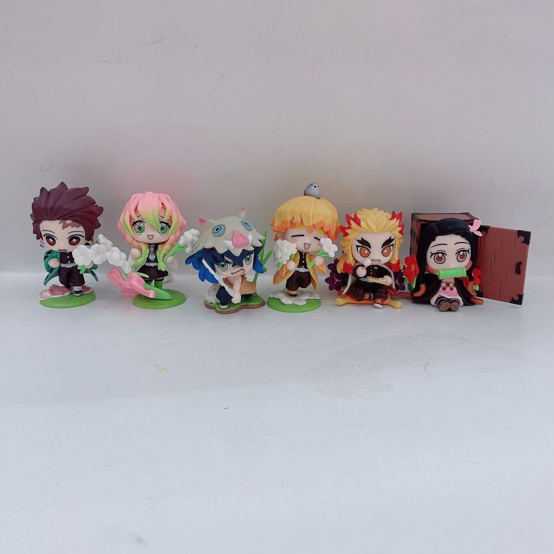 【Fast shipping】Demon Slayer: Q-Version Sitting Pose Collection Figure Nezuko, Zenitsu, Tanjiro, Inos