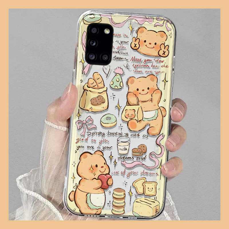 เคส samsung a54 5g เคส samsung a05s เหมาะสําหรับSamsung c55 เคสโทรศัพท์A52 น่ารักF52 เนยA53a51 หมีน้