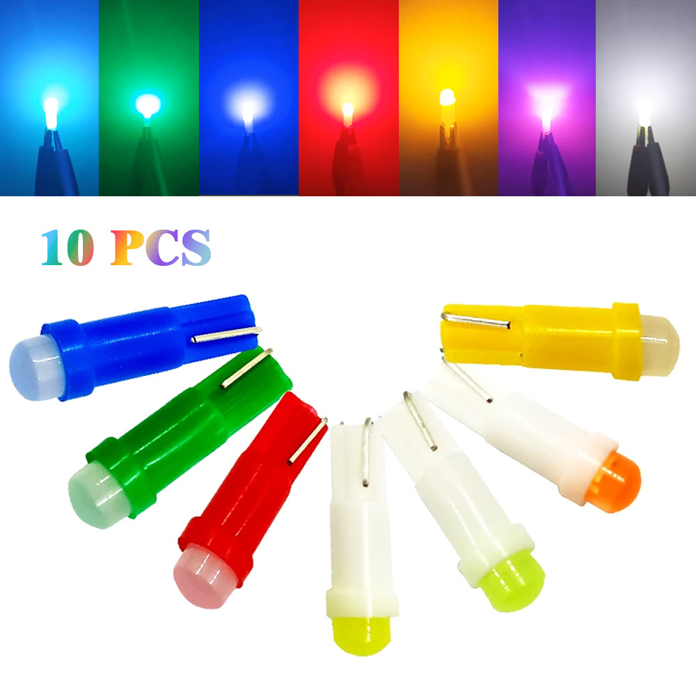 10PCS COB T5 หลอดไฟ Led รถ Dashboard Light W3W เครื่องมือ Neo Wedge คําเตือนตัวบ่งชี้แผ่นแผงเมตรสัญญ