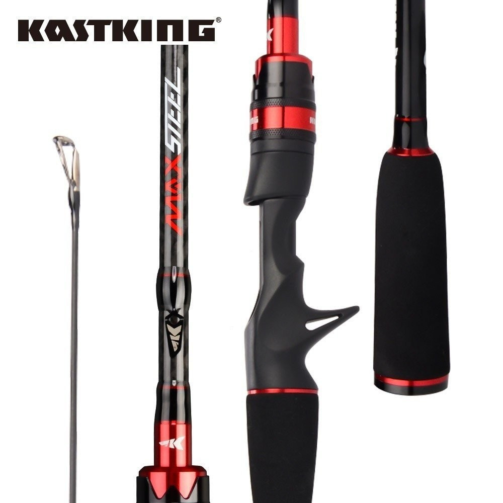 KastKing Max Steel Rod Carbon Spinning Casting Fishing Rod 1.98m 2.13m 2.28m Baitcasting Rodสําหรับเ