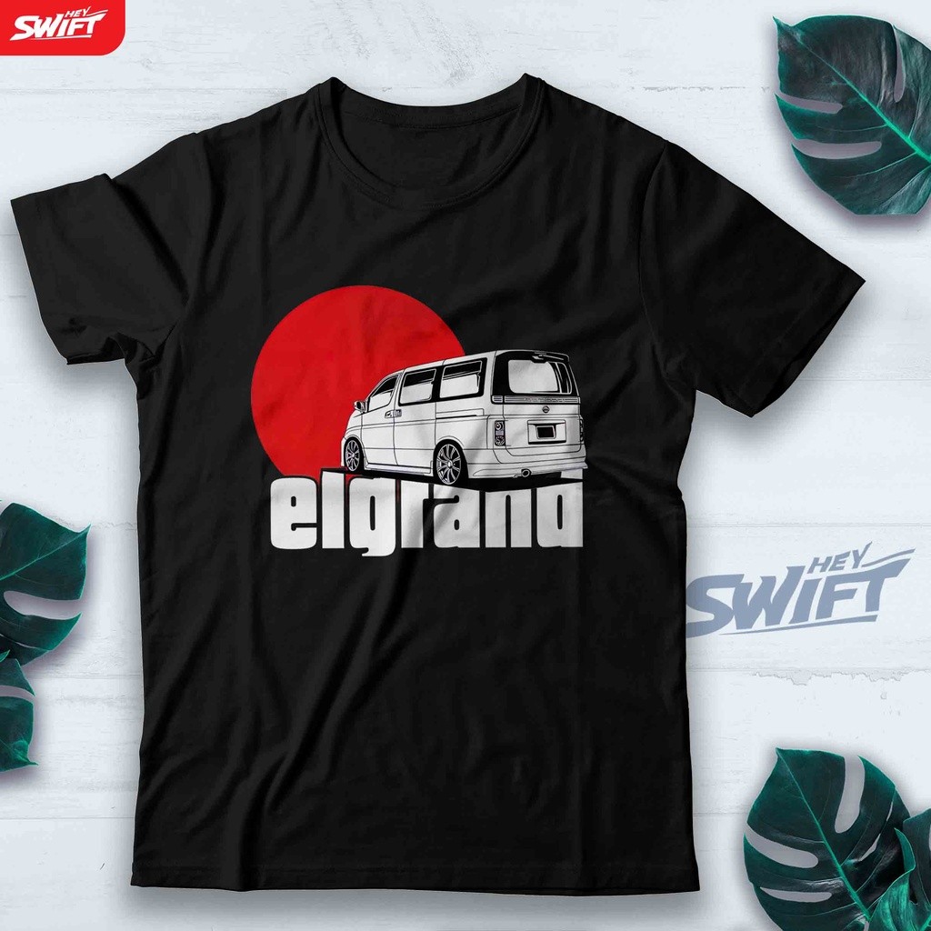Nissan Elgrand E51 Red Sun JDM T-Shirt สำหรับทุกเพศ สไตล์ streetwear และVintage