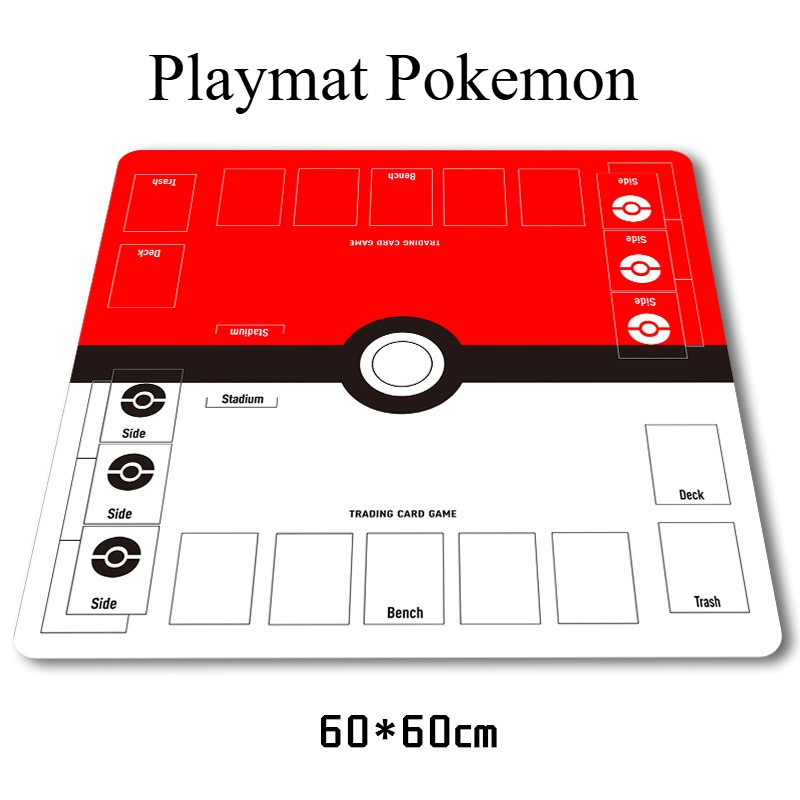 Playmat Pokemon เสื่อตารางโปเกมอน แผ่นรองตกแต่งเกม เก็บง่าย สำหรับเด็กและนักเล่นเกมการ์ดโปเกมอน