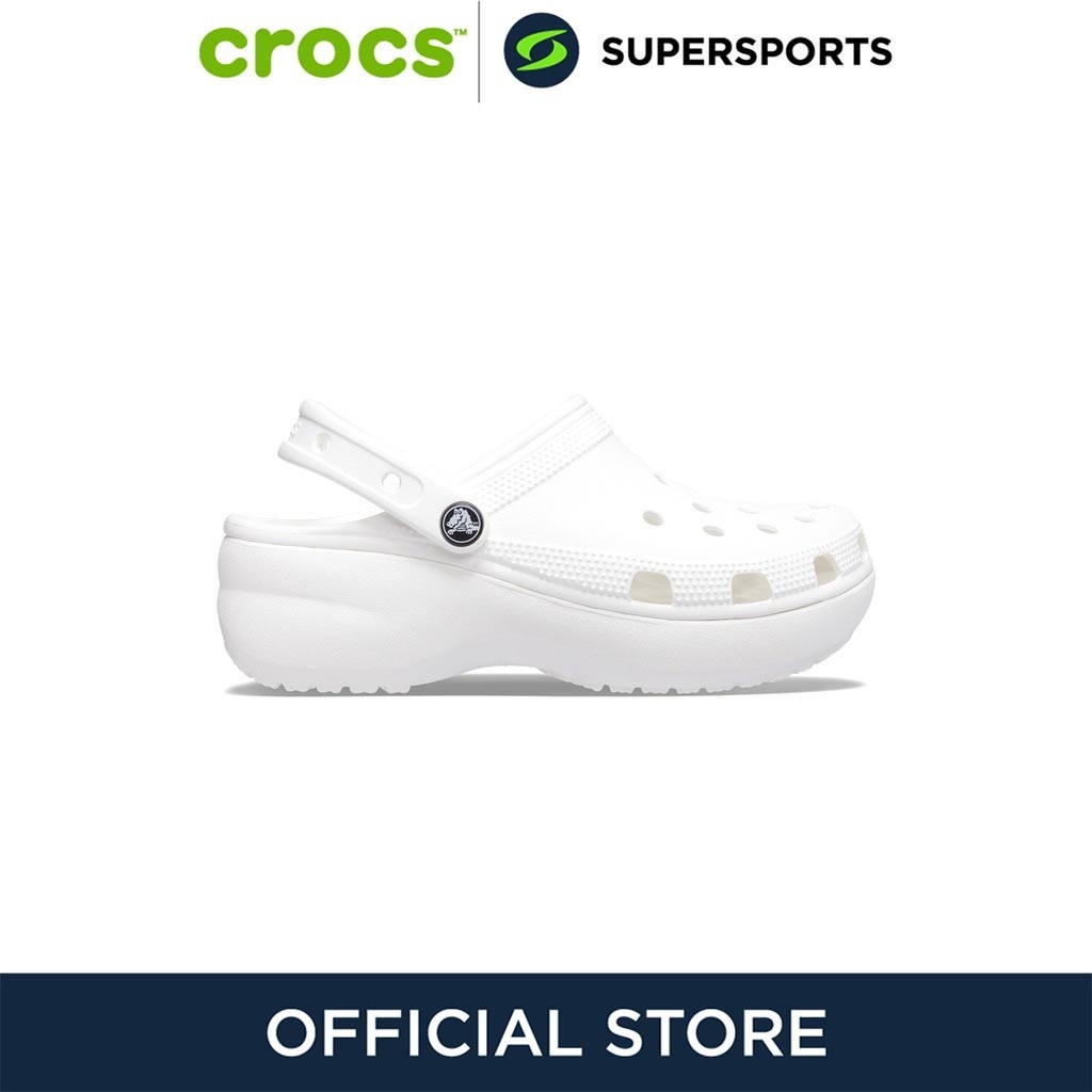 CROCS Classic Platform Clog รองเท้าลำลองผู้หญิง 206750-100จัดส่งในวันเดียวกัน