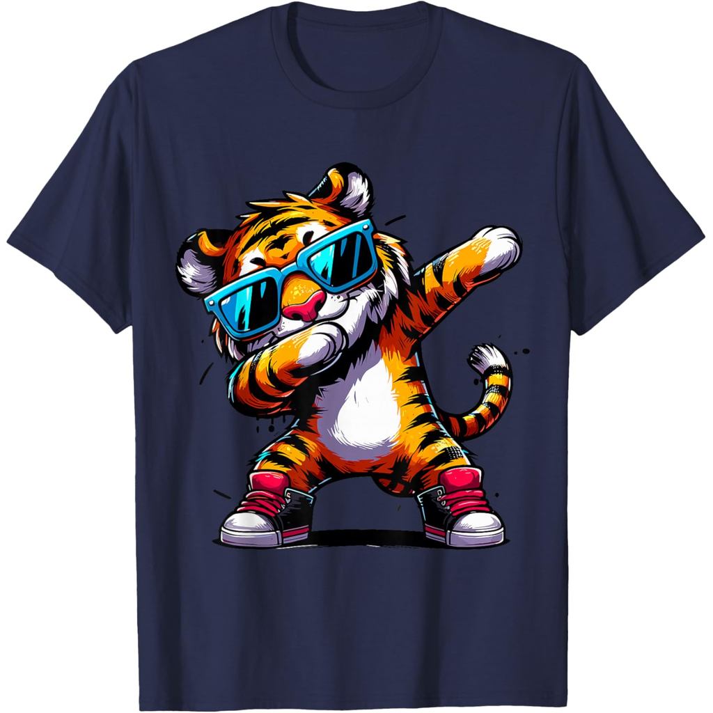 Dabbing Tiger Sunglasses Tiger Animal T-Shirt