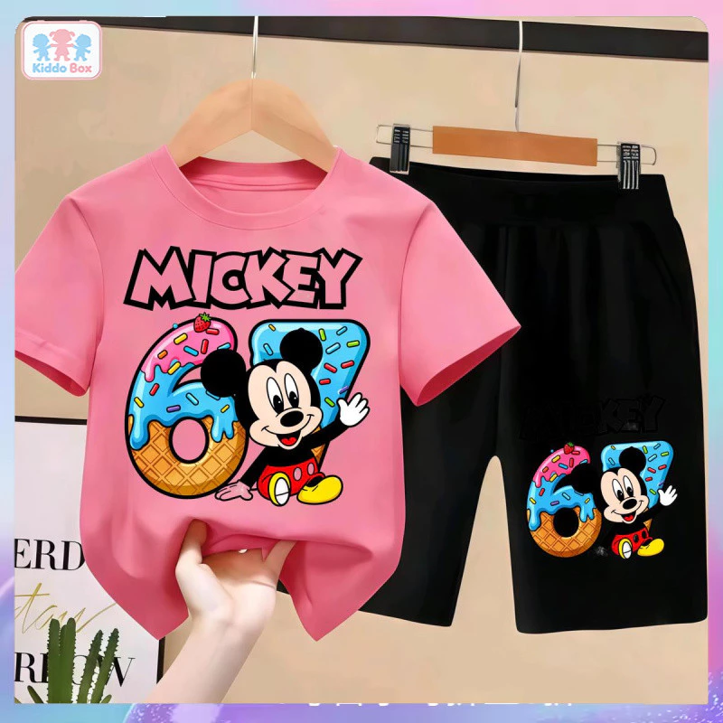 ชุดเด็กรุ่นใหม่ปี 2026, SIX SEVEN Mickey Mouse Minnie Mouse ฮิตมากใน , COD, ชุดเด็กทารก, ชุดสองชิ้น, นุ่มสบายผ้านุ