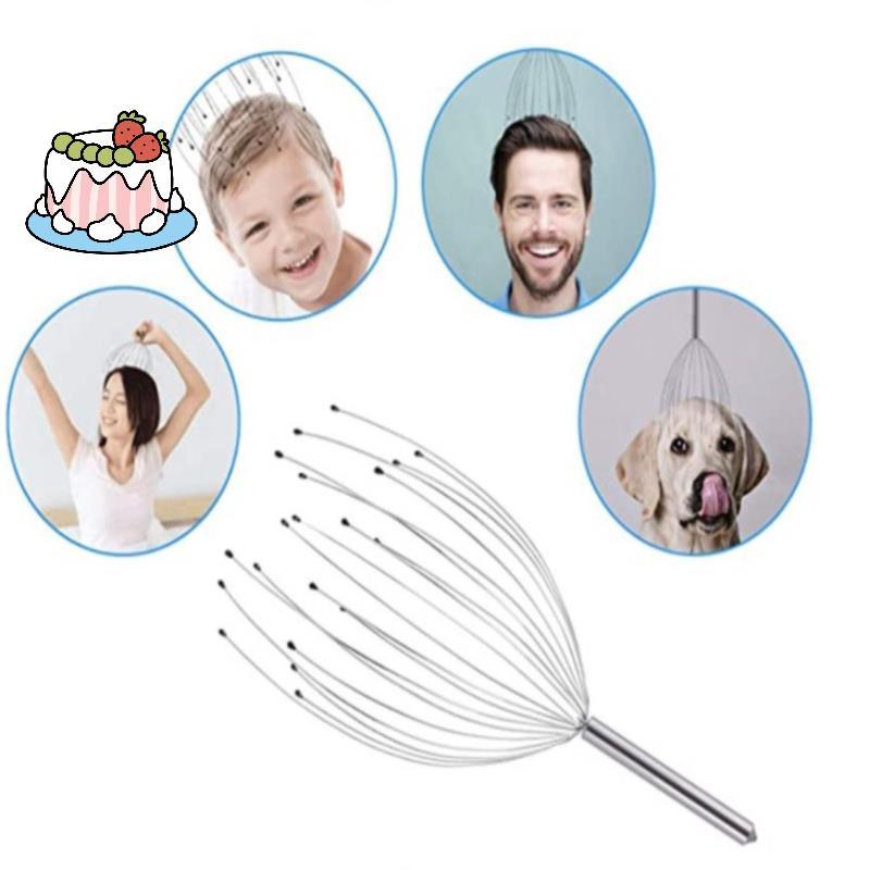 [Sep] เครื่องนวดหนังศีรษะพร้อมที่ขูดนวดศีรษะ 20 กรงเล็บเพื่อการผ่อนคลายอย่างล้ําลึก [COD]