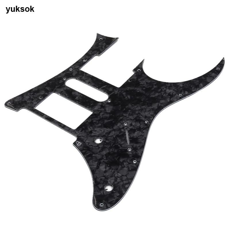 [yuksok] แผ่นรอยขีดข่วน Pickguard กีตาร์ 3 ชั้นสําหรับ RG 350 DX 12Holes Black Pearl black