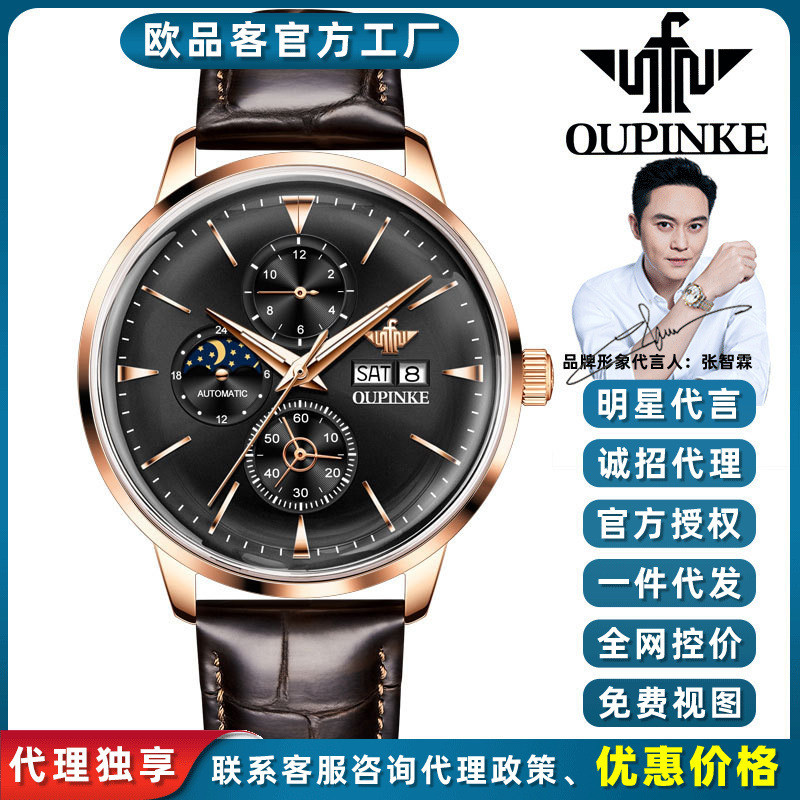 Oupinke oupinke Fully automatic multifunctional mechanical men's watch, high-end business waterproof