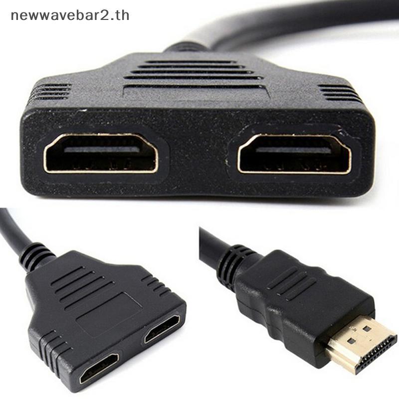 # waveba # สายแยก HDMI Male to Dual HDMI 2 Female Y Splitter Adapter in HDMI HD LED .