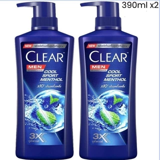 CLEAR ซื้อ 1 แถม 1COD แพ็คคู่สุดคุ้ม เคลียร์ แชมพู ขจัดรังแค สูตรเย็น หัวปัม Cl EAR Anti Dandruff Clear Men ขนาด 370 มล.
