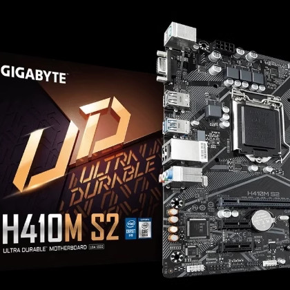 [ไม่ใหม่เอี่ยม] ราคาโปรโมชั่นเมนบอร์ดมาใหม่ชนิดบรรจุกล่อง Gigabyte H410M S2 D2VX SI DS2V V2 รองรับ C