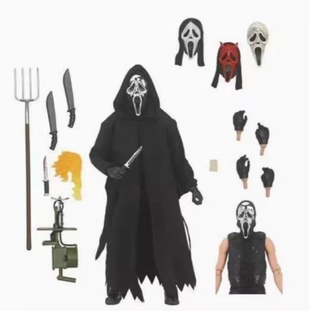 NECA Scream Ghostface Killer Deluxe 7 นิ้ว Jointed Action Figure รุ่นสะสม