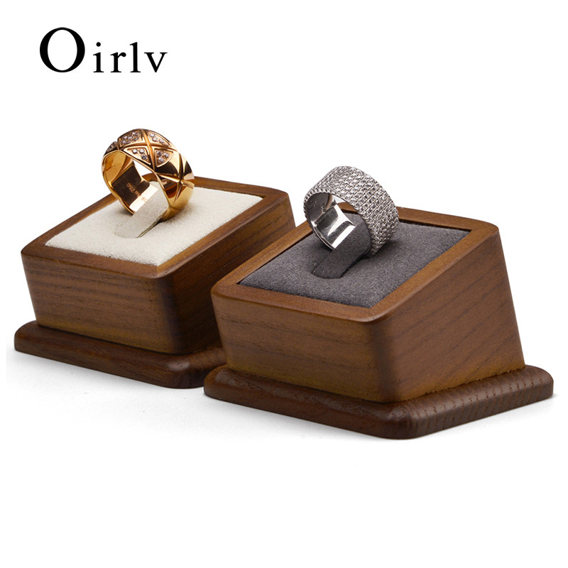 Oirlv SM102 แหวนไม้ขาตั้งจอแสดงผลเครื่องประดับผู้ถือ Rack สําหรับเครื่องประดับแสดง & Storage