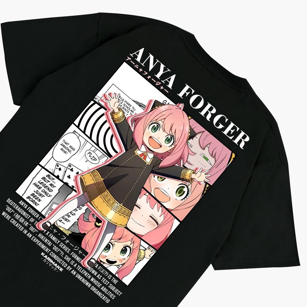 [พร้อมส่ง]เสื้อยืดKarimake ID Anime SPY X FAMILY ANYA FORGER V2 Anime T-Shirt S-5XL cotton S-5XL Uni