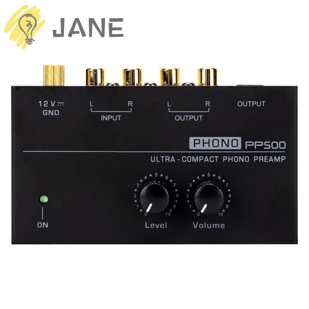 JANE PP500 Phono Preamp, EU/US/UK/AU ปลั๊ก Preamp ขนาดกะทัดรัดพิเศษ, สีดําคุณภาพสูงพร้อมระบบควบคุมระ